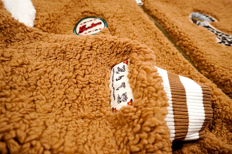 GRAF&WU Vintage Archery Angel Deer Totem Fleece Jacket