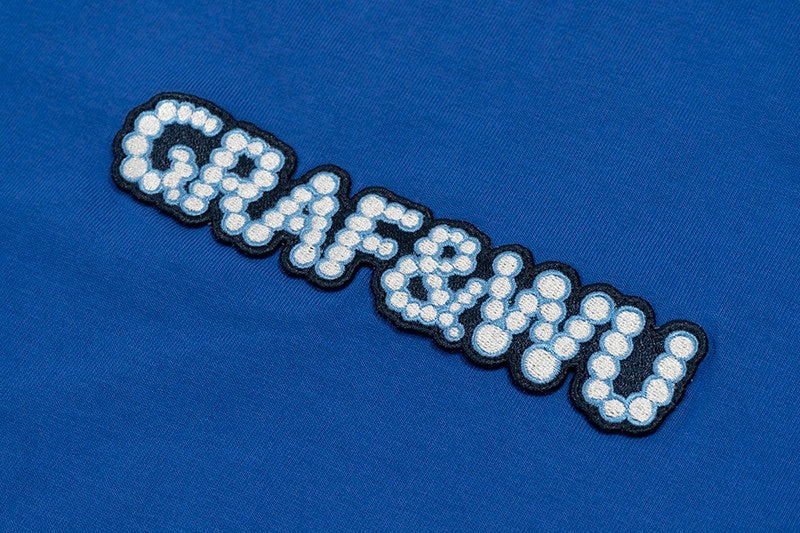 GRAF&WU Embroidered Letter Graphic Tee 100% Cotton Streetwear
