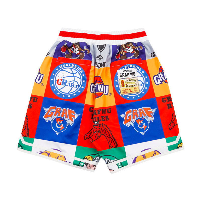 GRAF&WU Basketball Club Team Sports Loose Basketball Shorts