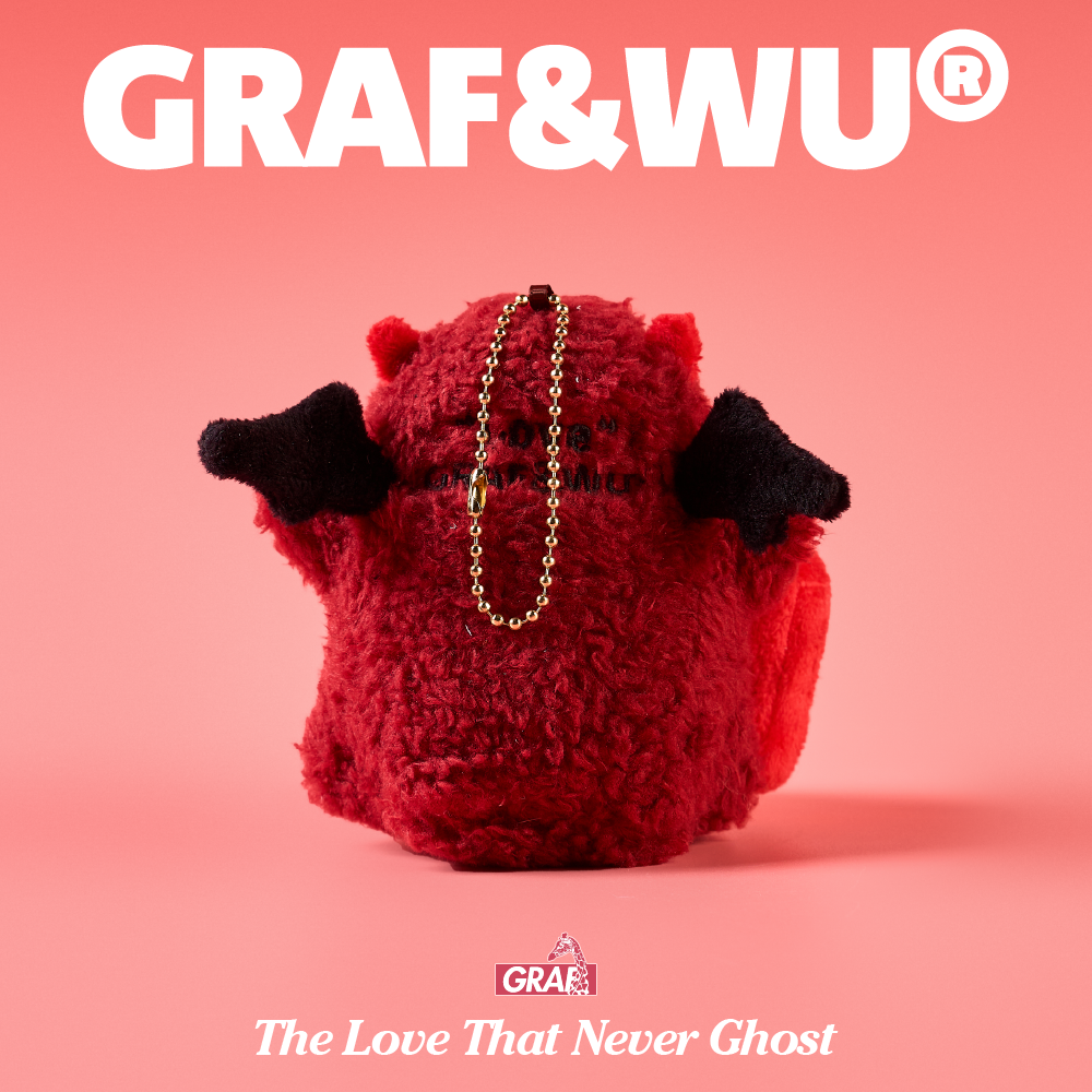 GRAF&WU BooGhost Unfading Love Magnetic Couple Plush Bag Charm