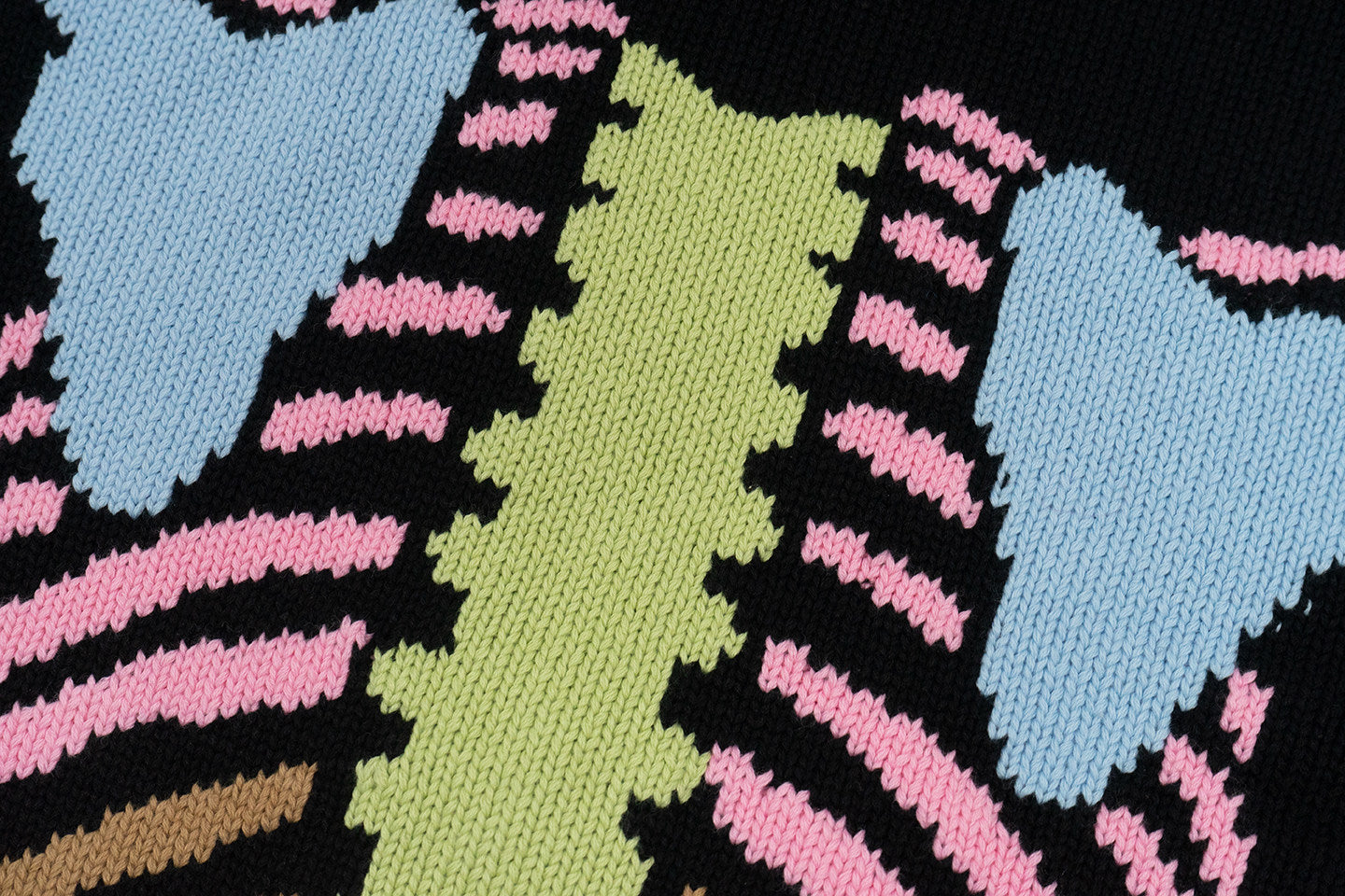GRAF&WU Colorful Ribcage Knit Zip Up Hoodie Skeleton Streetwear