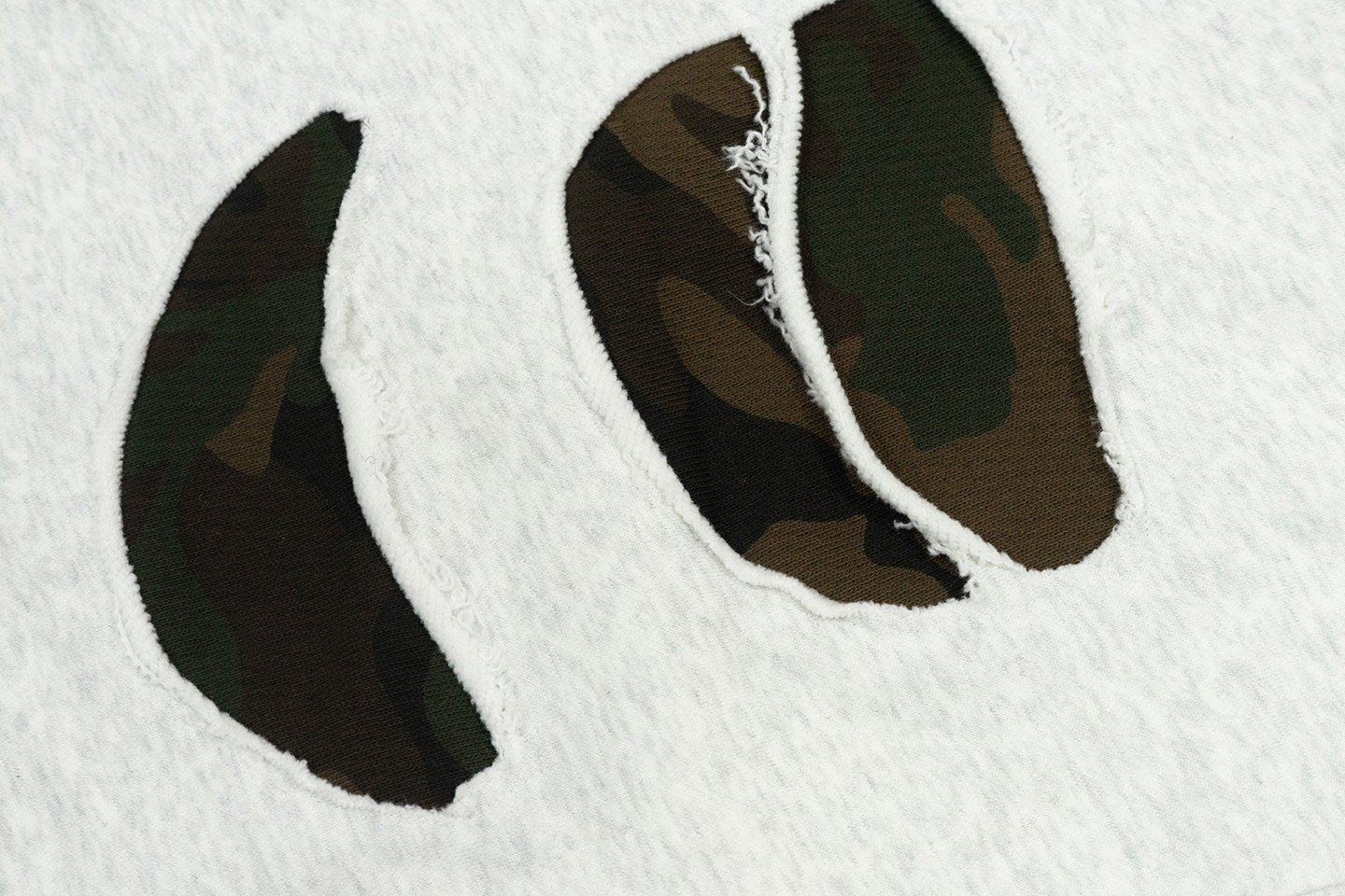 GRAF&WU Camouflage Giraffe Ripped Fleece Sweatpants | Distressed Streetwear Joggers