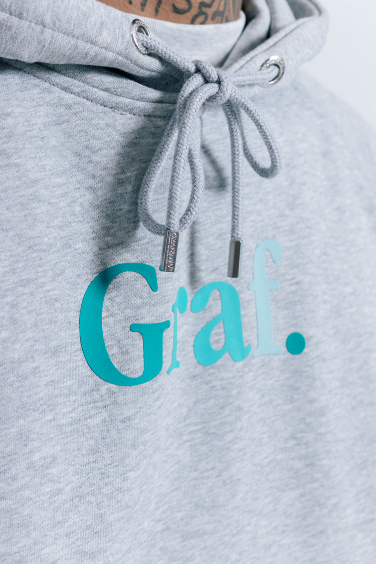 GRAF&WU Gradient Graf Fleece Oversized Streetwear Hoodie