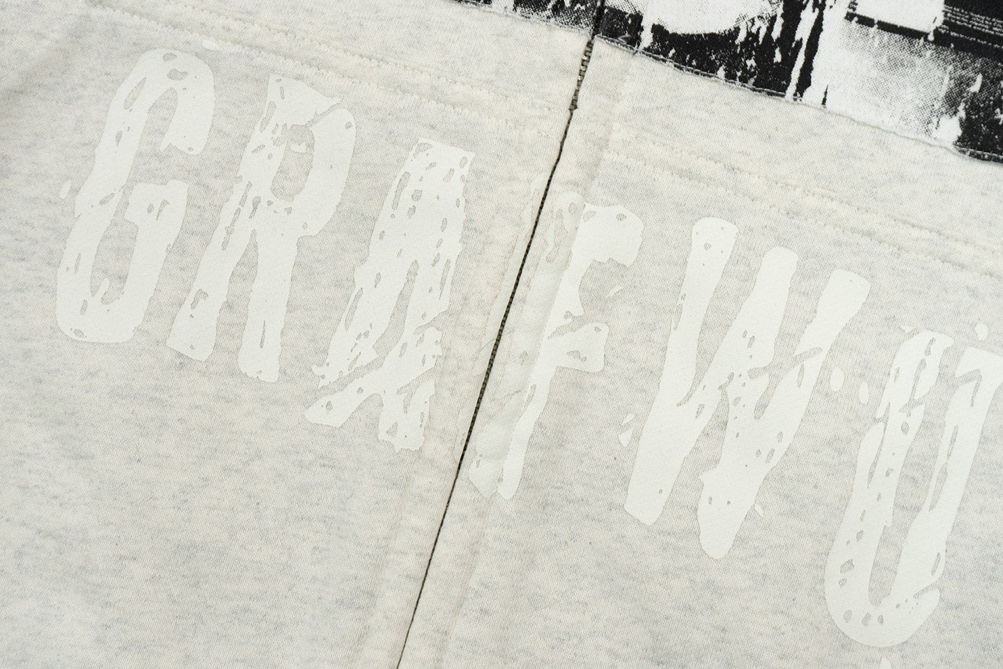 GRAF&WU Grunge Graphic Aesthetic Streetwear Zip-Up Hoodie