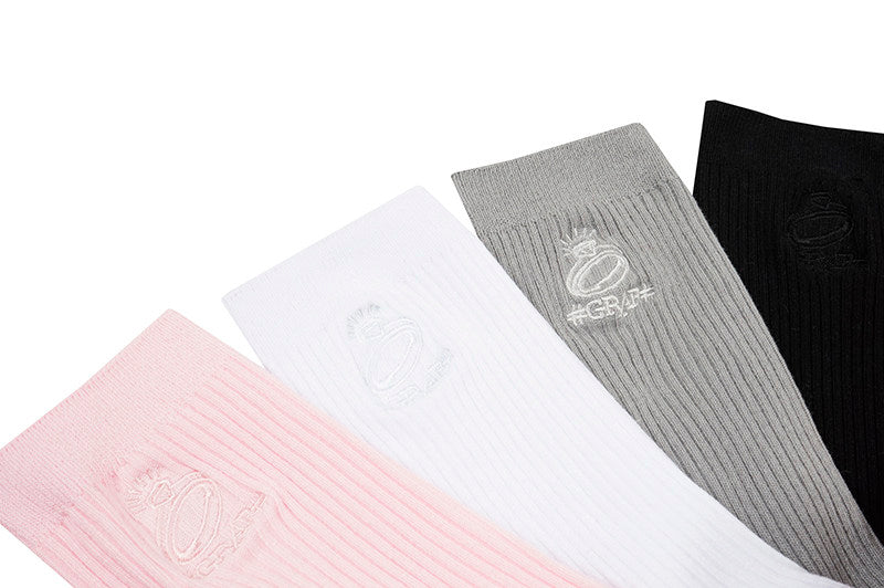 GRAF&WU Embroidery Pattern Casual Skateboard Cotton Socks Unisex