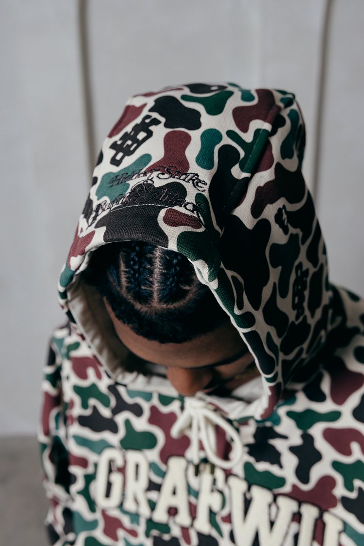 GRAF&WU Hidden Attack Multi-color Camouflage Oversize Hoodie