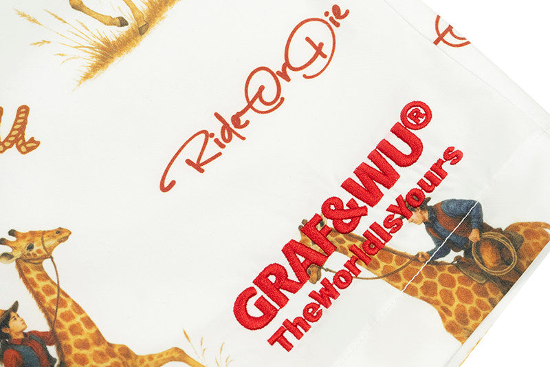 GRAF&WU Western Cowboy Giraffe Print Comfortable Shorts