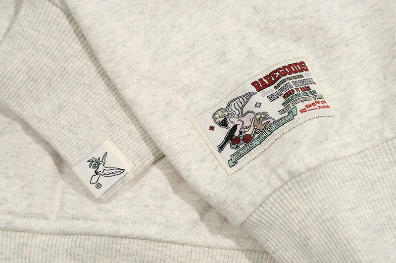 GRAF&WU EricB&Rakim Knowledge Book Angel Graphic Fleece Hoodie Sweatshirt