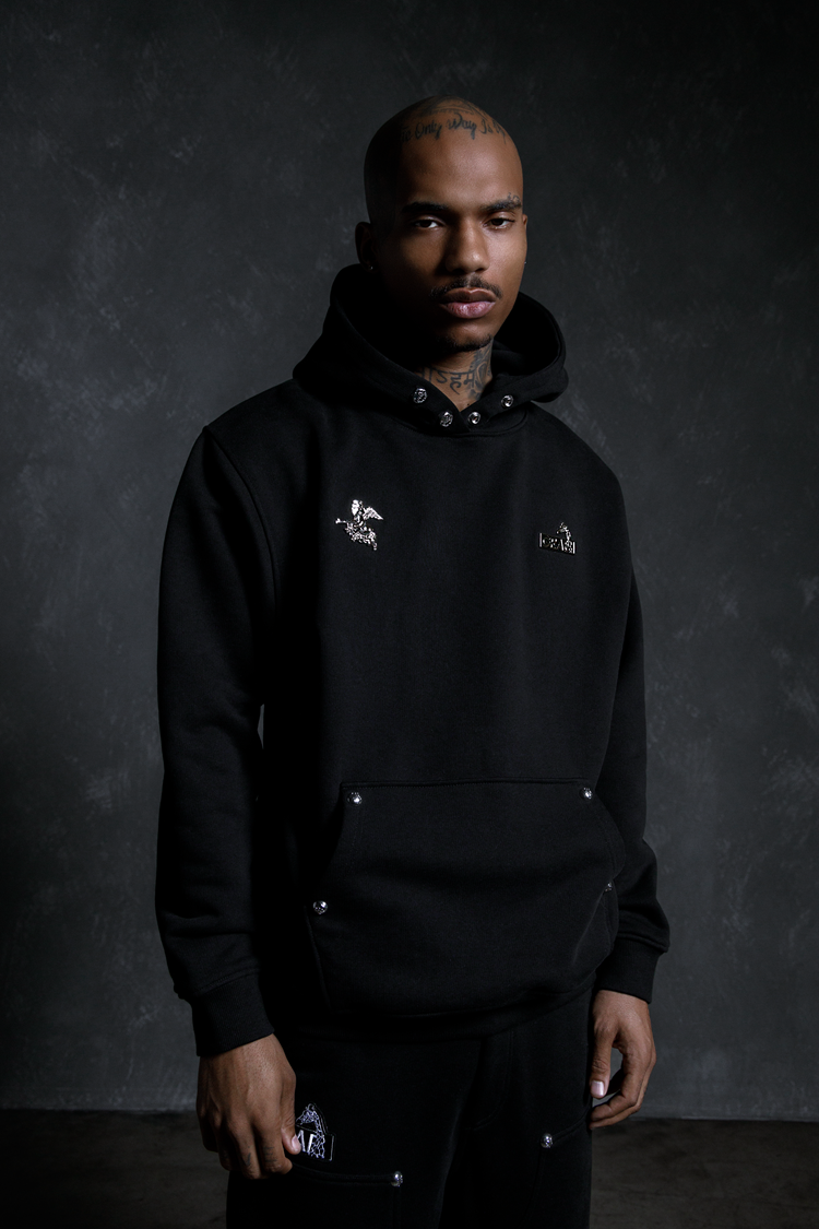 GRAF&WU Metal Buckle Street Loose Deer Angel Sweatshirt Hoodie