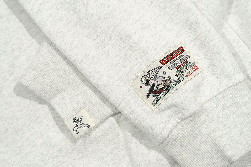 GRAF&WU Doberman Ask Cute Ghost Store Story Hoodie Street Sweatshirt