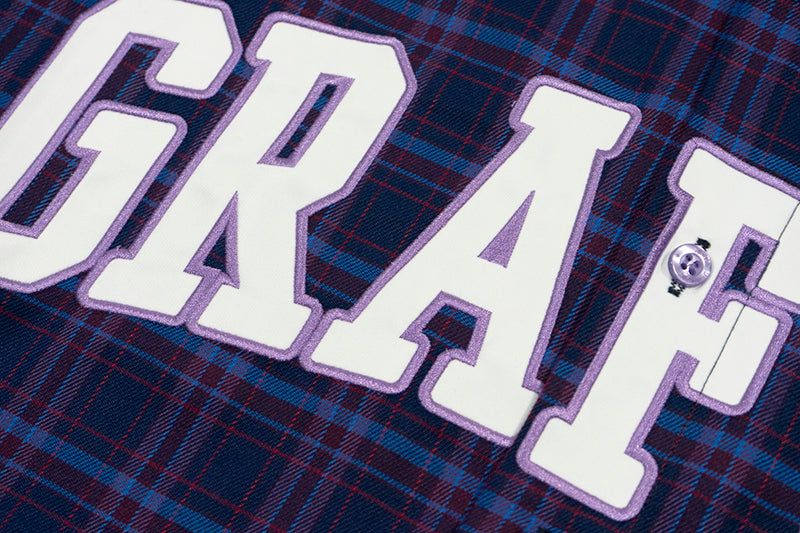 GRAG&WU Curved Letter Patch Embroidery Street Sport Shirt