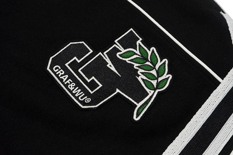 GRAF&WU Giraffe University Knowledge Power Embroidered Badge Shorts