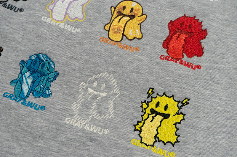 GRAF&WU Five Elements Origin 12 Elements Cute Ghosts Wool Hoodie