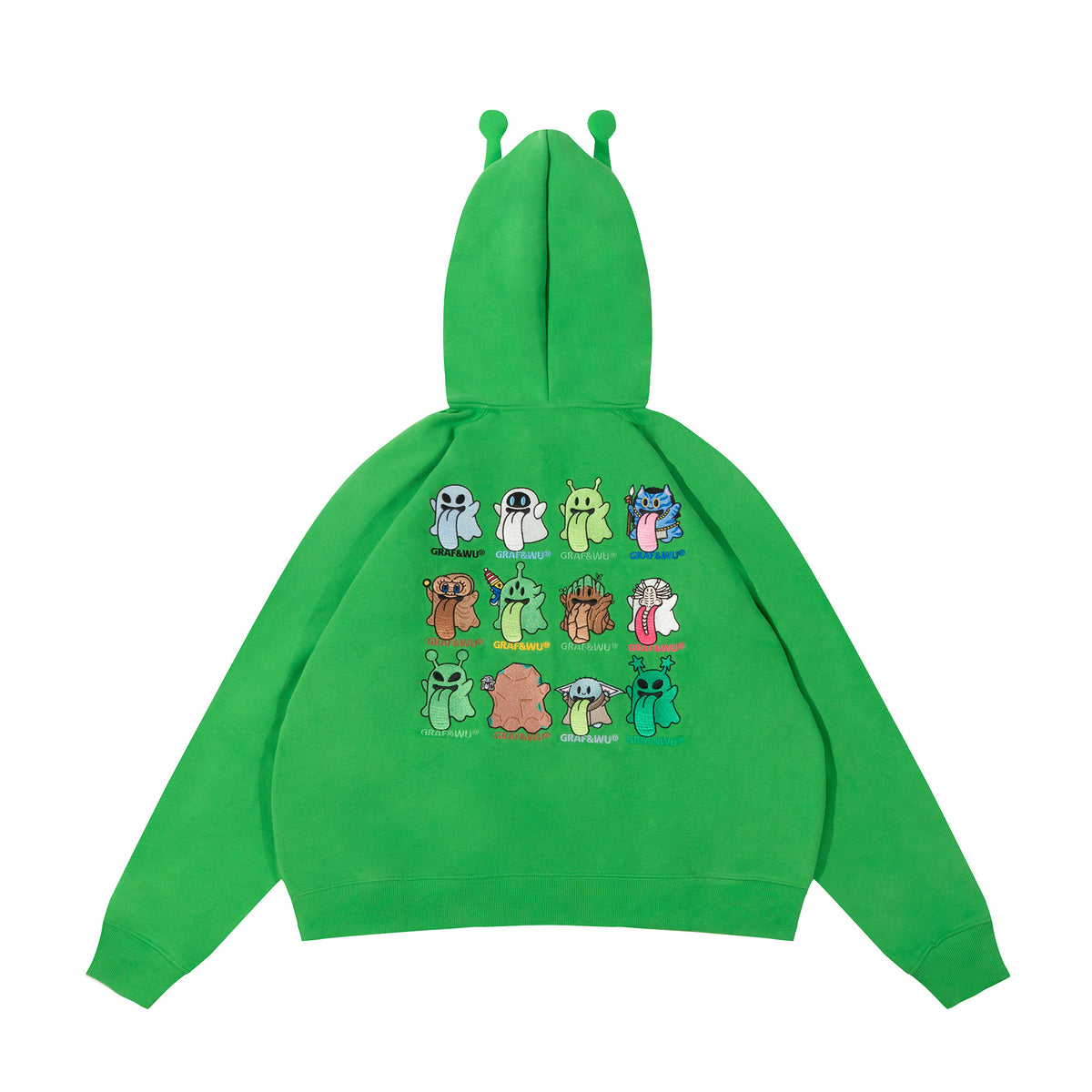 GRAF&WU 12 Alien Ghost Zip-Up Hoodie