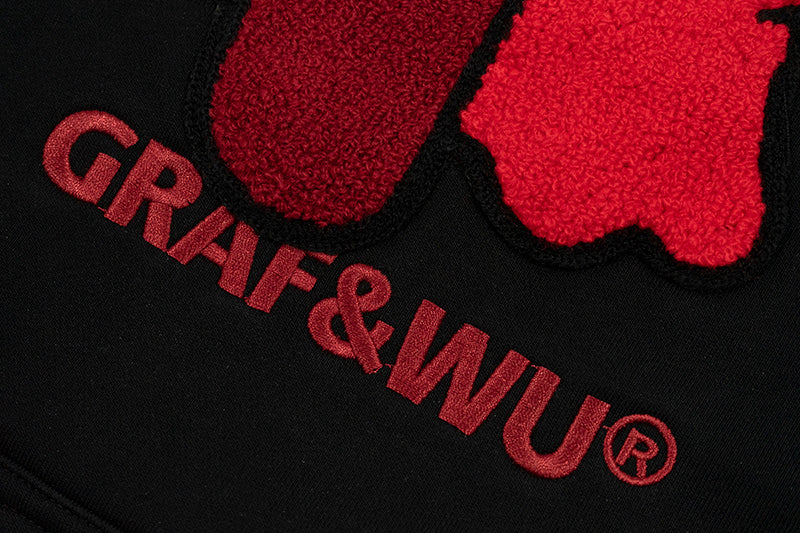 GRAF&WU New School Rapper BooGhost Design Fleece Hoodie