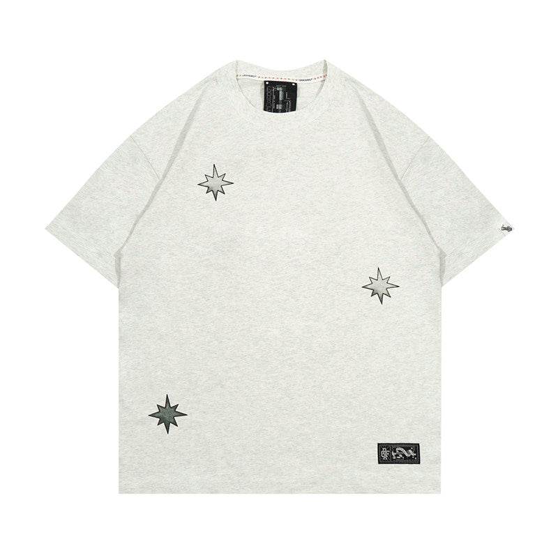 GRAF&WU Floral Giraffe Goddess Print Cozy 100% Cotton T-Shirt
