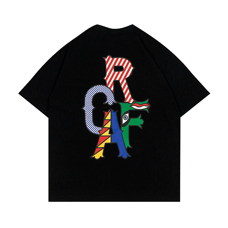 GRAF&WU Roy Pop Art Pattern Design Loose 100% Cotton T-Shirt