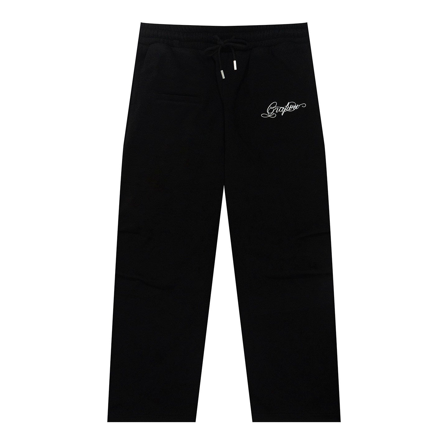 GRAF&WU Brand Letter Embroidered Loose Fleece Sweatpants