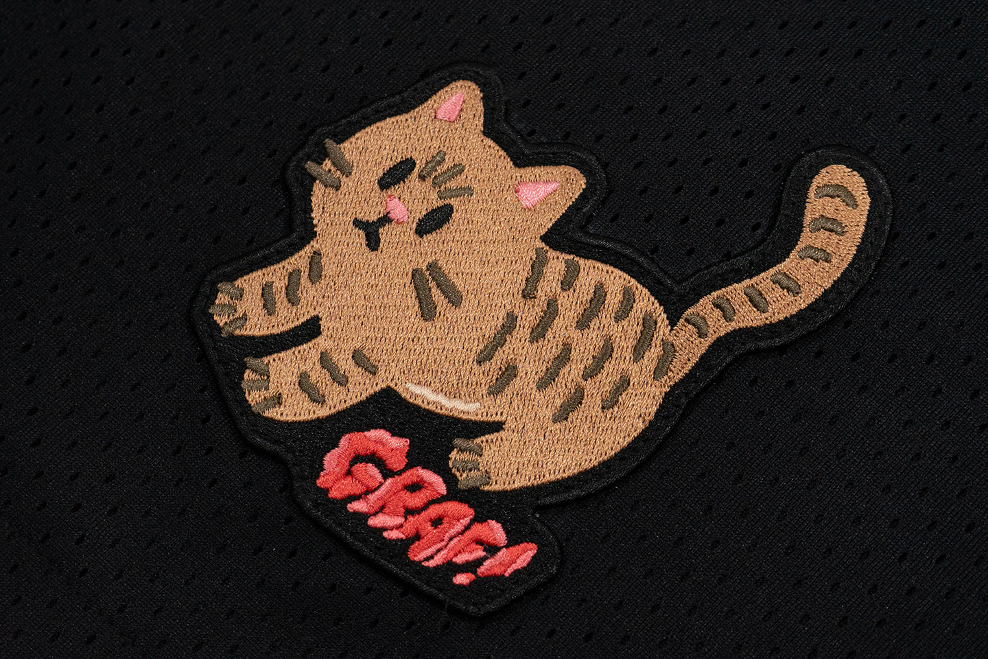 GRAF&WU Cute embroidery badge design double-layer mesh breathable T-shirts