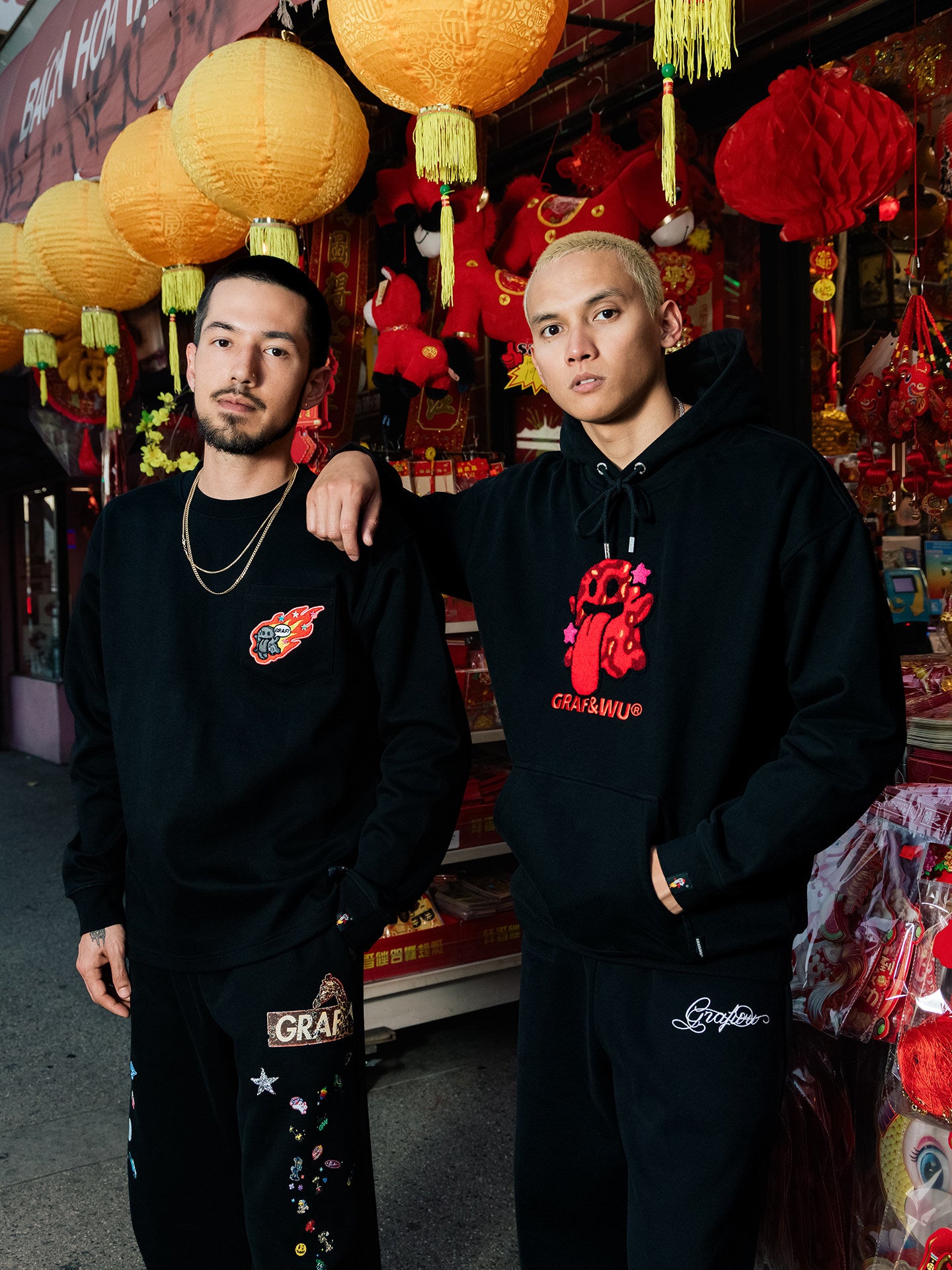 GRAF&WU Solar System Toweling Embroidery Planets Cute Ghost Hoodie