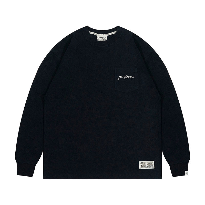 GRAF&WU Clean Fit Basic Cotton Long-sleeved T-shirt