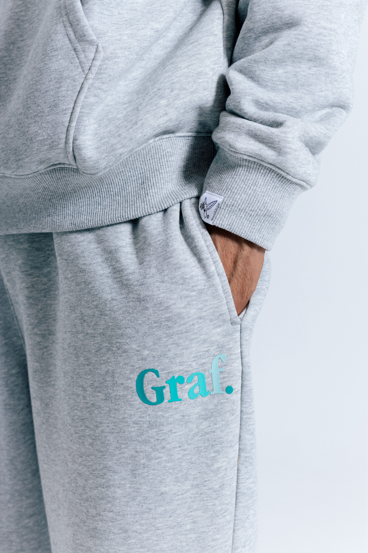 GRAF&WU Gradient Graf Fleece Oversized Streetwear Hoodie