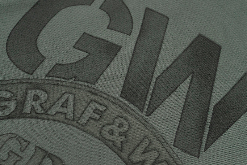 GRAF&WU Vintage Doberman Print Fleece Zip-Up Hoodie