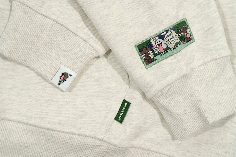 GRAF&WU Halloween Medusa Fairy 12 Cute Ghost Embroidery Hoodie