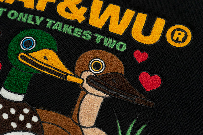 GRAF&WU Wild Duck In Love Fleece Zip-up Hoodie