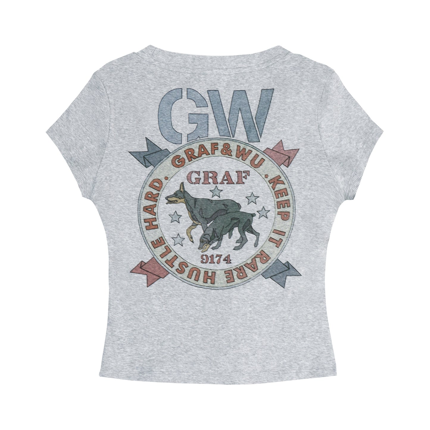 GRAF&WU Y2K Fashion Tight Streetwear Trend Hot Girls T-shirt Top