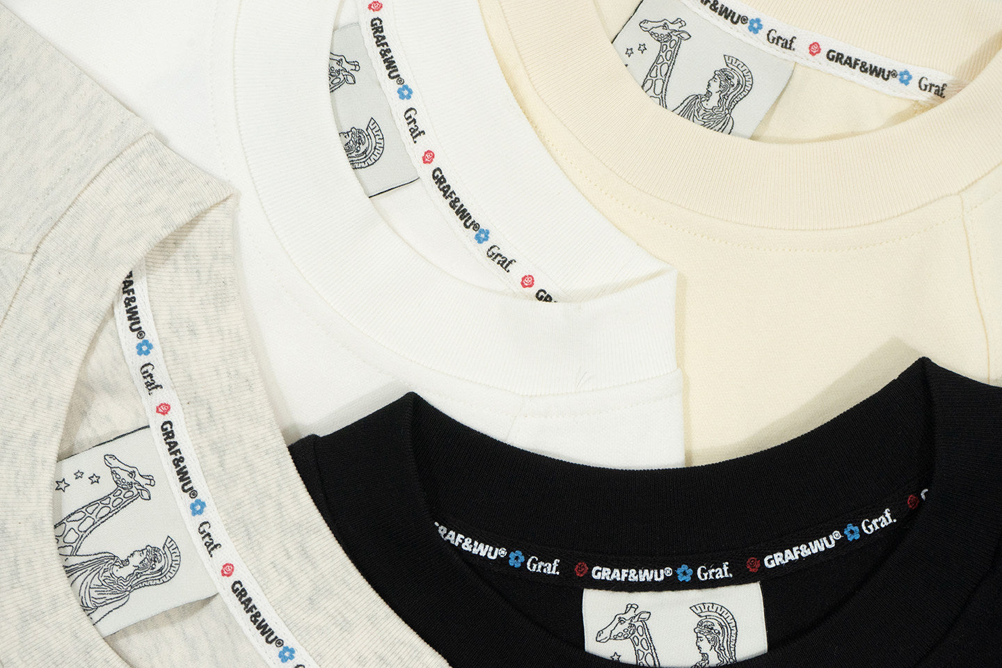 GRAF&WU Mini Angle Cute Ghost Giraffe Cotton Long-sleeved Shirt