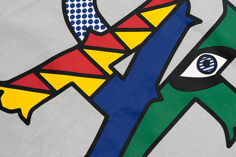 GRAF&WU Roy Pop Art Graphic Loose Cotton Long Sleeve Tee