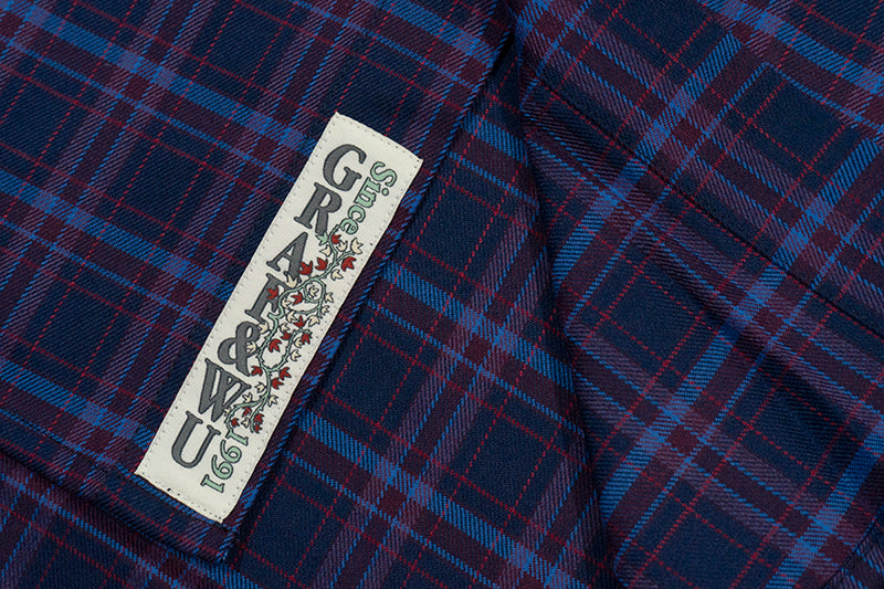 GRAG&WU Curved Letter Patch Embroidery Street Sport Shirt