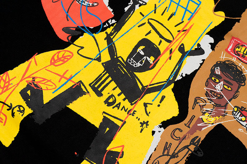 GRAF&WU Basquiat Graphic Print Loose Long Sleeve Shirt