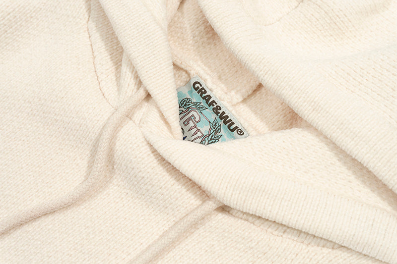 GRAF&WU Arc Logo Chenille Knit Hoodie - Premium Streetwear