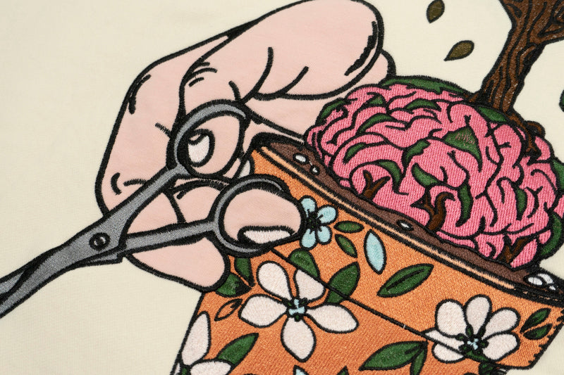 GRAF&WU Brain Potted Plant Hoodie Harvests Creative Fruits Sweatshirt