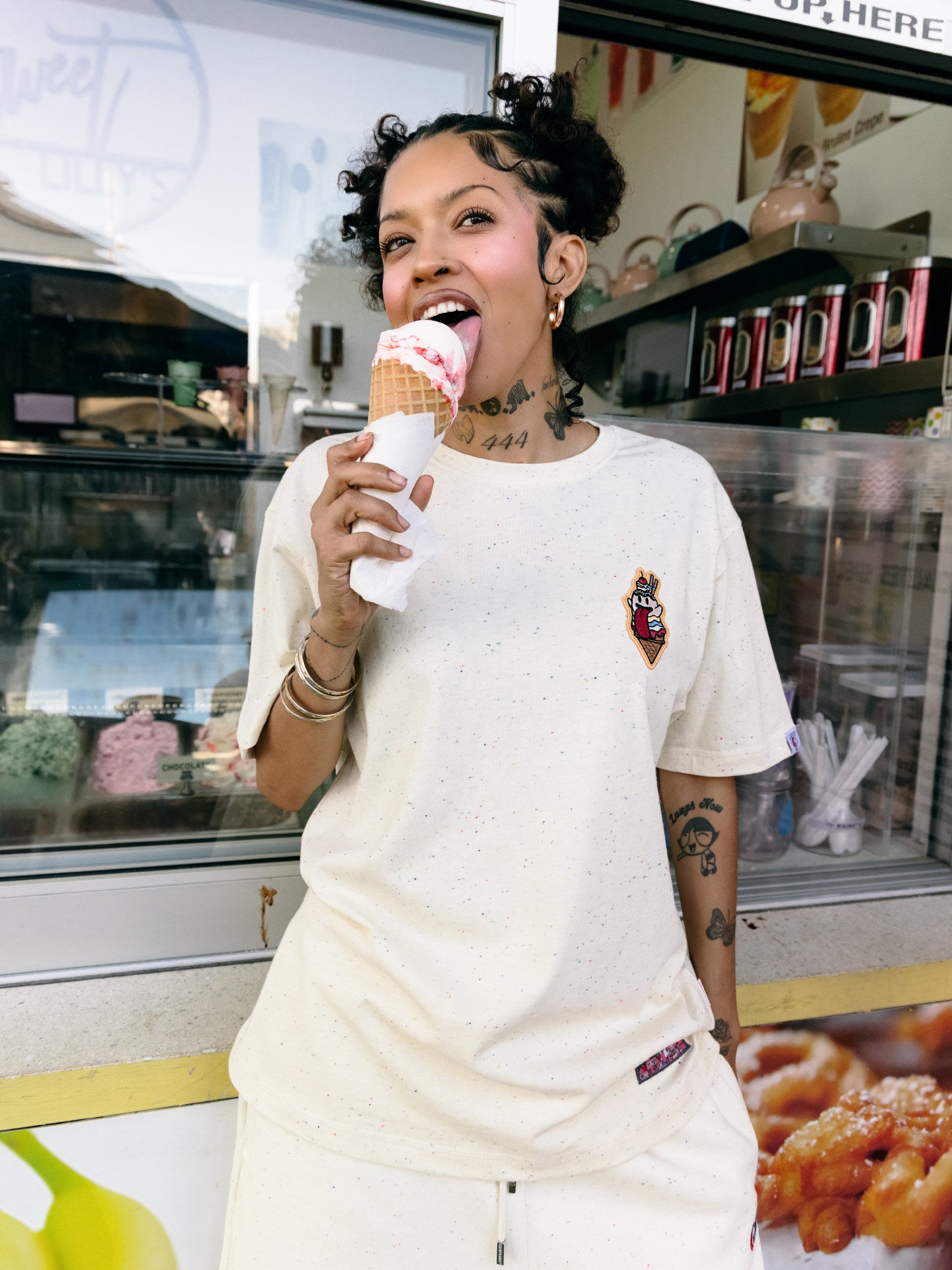 GRAFWU Ice Cream Cute Ghost T-Shirts