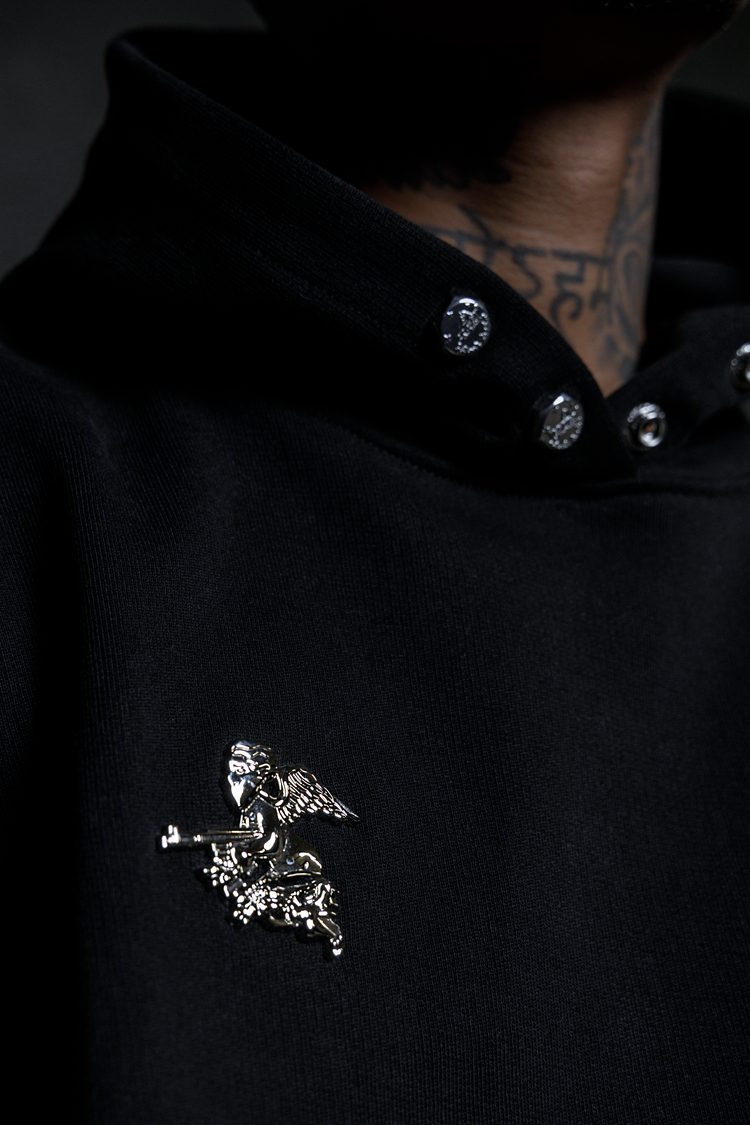 GRAF&WU Metal Buckle Street Loose Deer Angel Sweatshirt Hoodie