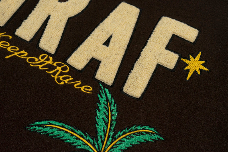 GRAF&WU Turtle Deer Race Leather Sleeved Retro Baseball Jacket - Premium Streetwear