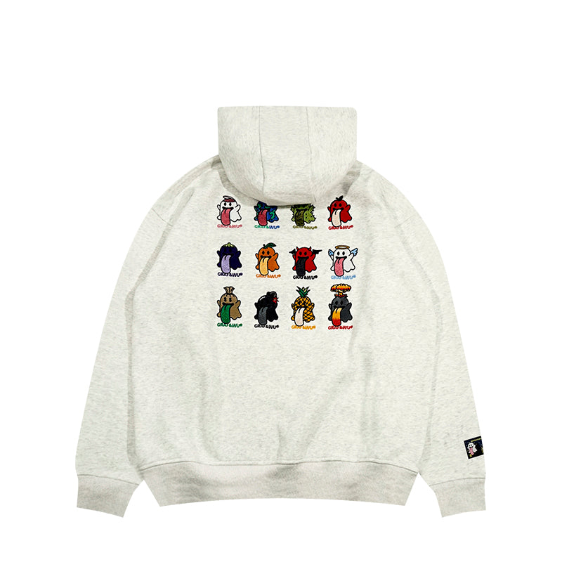 GRAF&WU BooGhost Original Brand 12 Cute Ghosts 2.0 Streetwear Loose-Fit Fleece Hoodie