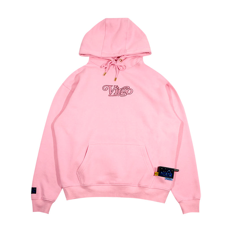 GRAF&WU 12 Constellation Rap Lyrics Embroidery Print Hoodie