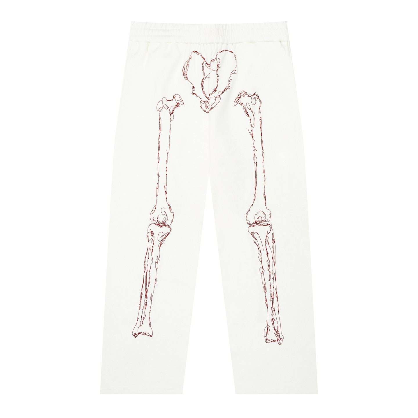 GRAF&WU Skeletal Leg Bone Graphic Print Streetwear Joggers