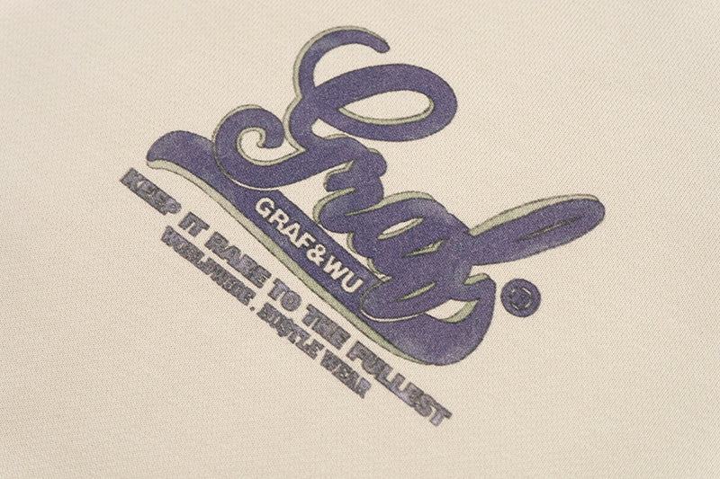 GRAF&WU Goddess Blessing Graphic Oversize Crew Neck Sweatshirt