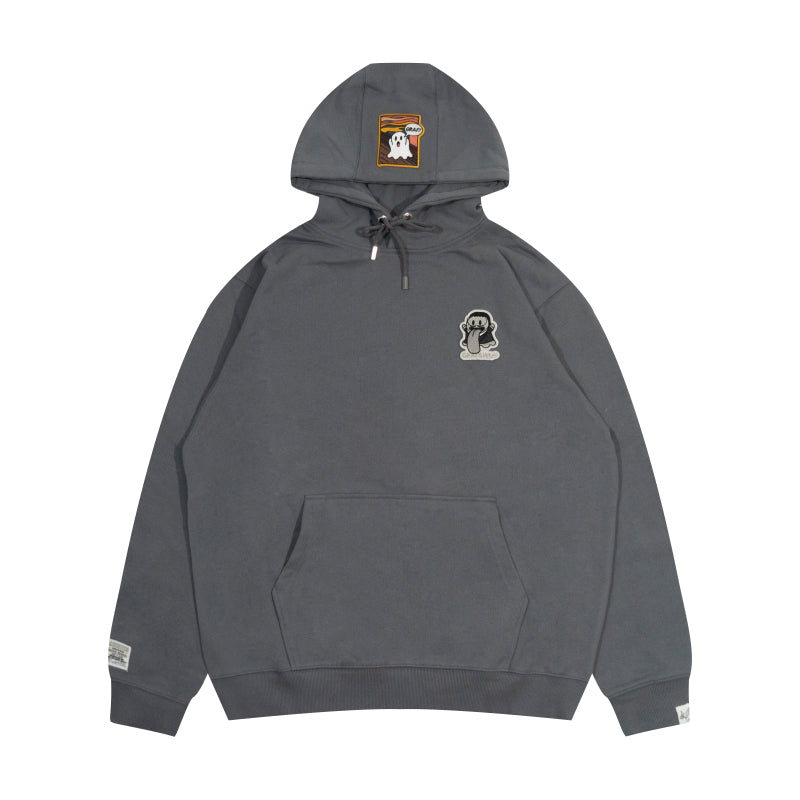 GRAF&WU World Famous Paintings Mona Lisa Cute Ghost Character Hoodie