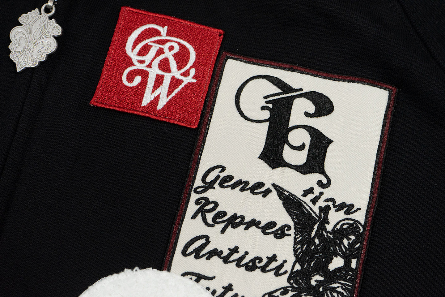 GRAF&WU Badge Character Design Graphic Retro Washed Hoodie