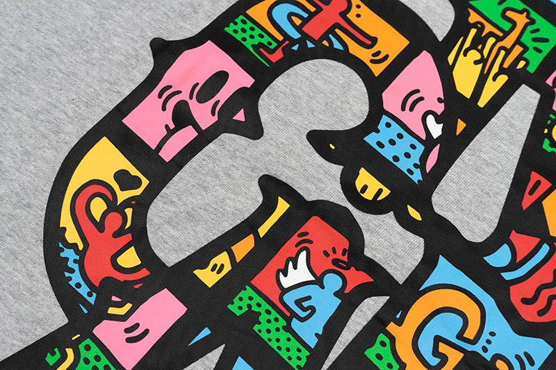 GRAF&WU Tribute Keith Haring Pop Art Cartoon Long-sleeved Shirt
