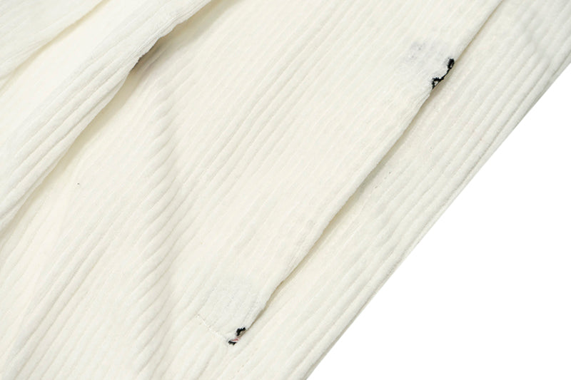 GRAF&WU Mini OG Cute Ghost Embroidered Corduroy Workwear Pants - Premium Streetwear