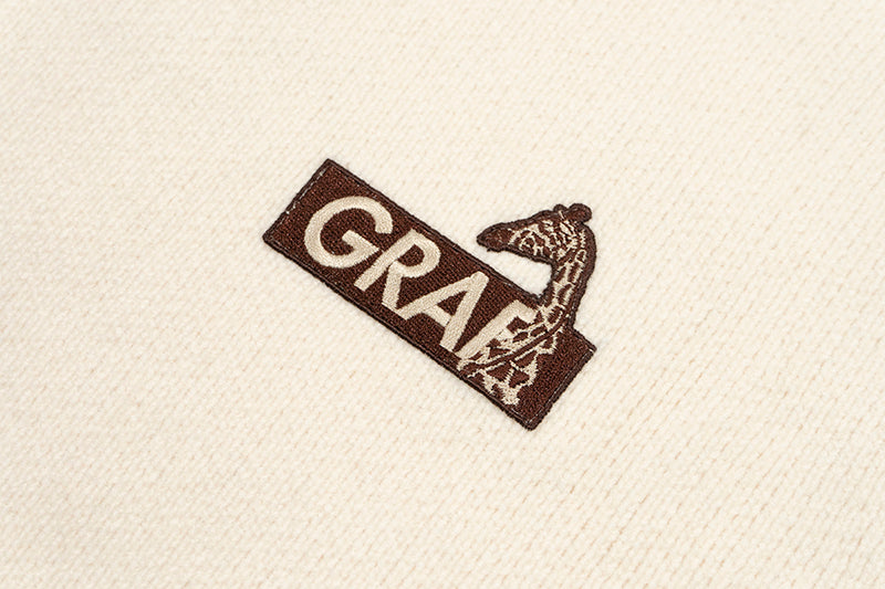 GRAF&WU Arc Logo Chenille Knit Hoodie - Premium Streetwear