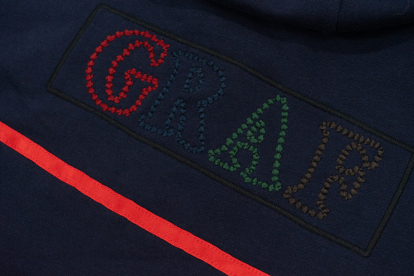 GRAF&WU Handmade Embroidered Baseball Man Layered-style Hoodie