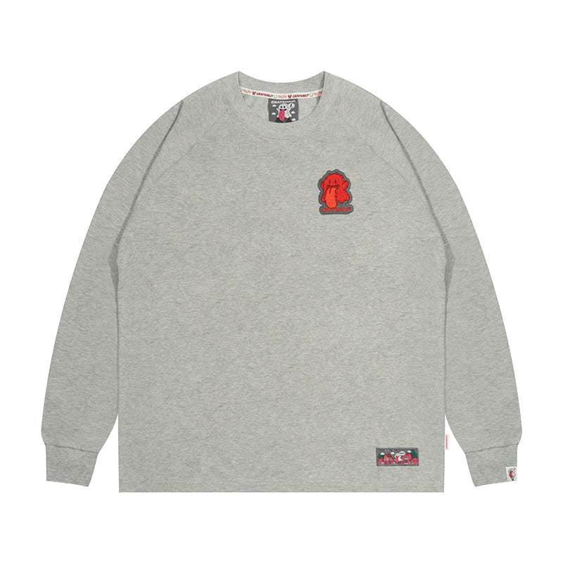 GRAF&WU Five Elements Cute Ghost Embroidery Long-sleeved Shirt